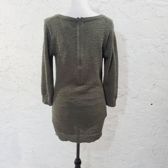 4x$25 WD.NY Cotton Knit Shirt Dress Long Sleeve olive Green Medium - Picture 10 of 12